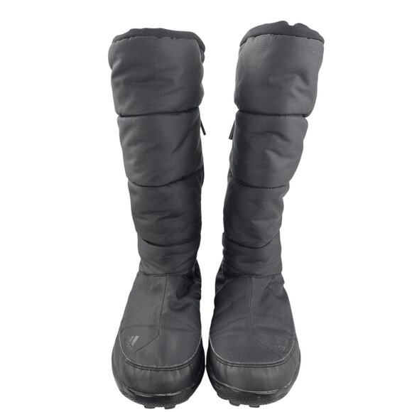 Adidas Libria Amber Women's Black Round Toe Slip On Puffer Winter Snow Boots 6 - Picture 2 of 5